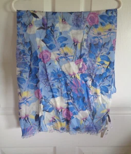 NWT - Talbots - Blue / Multicolor - Floral - Rectangle Scarf - Picture 1 of 1