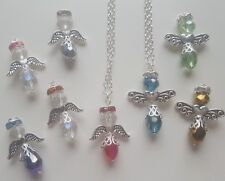 Guardian Angel Necklace~Handmade~Loved One~20" Chain~8 Colours~Gift Wrapped