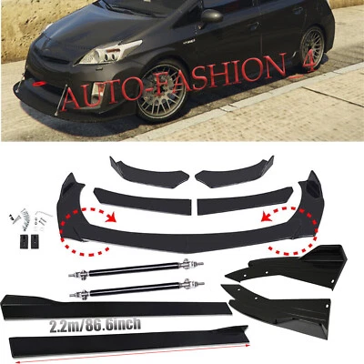Front Bumper Lip /Side Skirt/ Strut Rods Rear Lip For Toyota Prius C 2012-2021 Foto 1 de 4