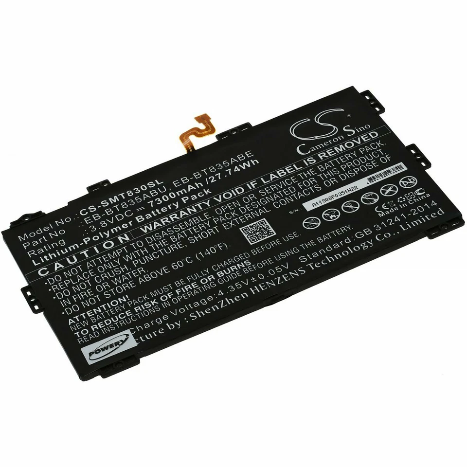 POWERY Batería para Tablet Samsung SM-T830 / SM-T835 3,8V 7300mAh/27,7Wh Li-Polymer Negro
