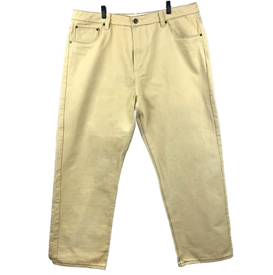 Pantalones de mezclilla PJ MARK para hombre talla 42 x 32 (30,5) caqui clásicos preppy diseñador fecha noche Foto 1 de 4