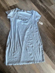 Nordstrom Rack Blue Cashmere Mini Dress Or Pajama Dress - Picture 1 of 3