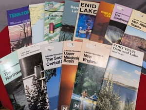 50 Vintage USA Seen & Flüsse Campinggebiet Straßenkarten Broschüren US Army Corps - Bild 1 von 8