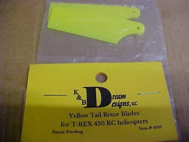 KBDD 4007 = PALAS DE ROTOR DE COLA AMARILLAS: HELICÓPTERO ALIGN T-REX 450 Foto 1 de 1