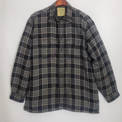 Vintage Arrow Blue Jean Company Flannel Quilted Work Chore Shirt Shacket. Sz L - Image 1 of 4