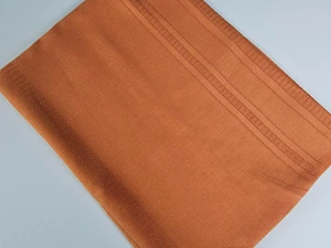 Tablecloth Striped Rust Burnt Orange Linen 82" x 60" New Vintage 1960s - Picture 1 of 2