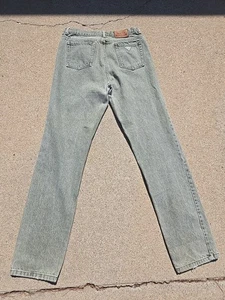 Vintage Georges Marciano Guess Green Wash Jeans, Made In USA, Size 36 (32x34) - Picture 1 of 15