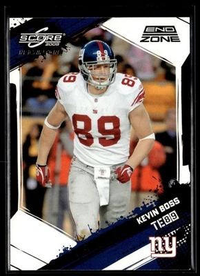 2009 Score Inscriptions End Zone Kevin Boss 6/6 New York Giants #199 - Image 1 of 2