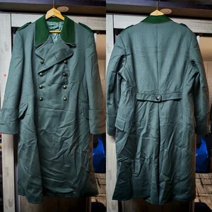 1960s dated Vintage bespoke all worsted German Army db belted greatcoat 44L - Picture 1 of 19