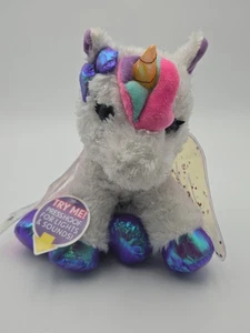 RARE Dan Dee Sparkle Unicorn Plush w/ Lights & Sounds – Iridescent Wings – Press - Picture 1 of 5