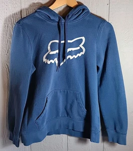 Fox Racing Hoodie Damen Blau Medium Pullover Hoodie Sweatshirt leichte Flecken  - Bild 1 von 15