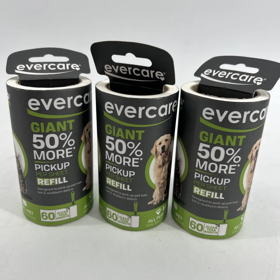 Evercare Giant Extreme Stick Lint Roll Refills, 3 Pack Foto 1 de 1