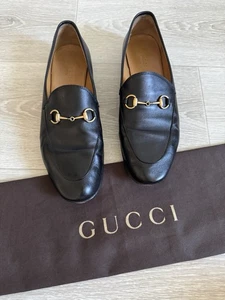 Authentic Gucci Black Leather Horsebit Loafers Shoes Size: 40 (EU) / US 10 - Picture 1 of 14