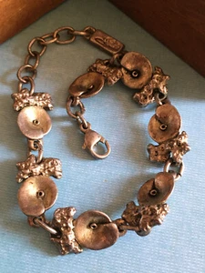 Moderrnist Bracelet Métal Argenté Signé J BOETSCH CREATION - Picture 1 of 3