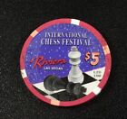 RIVIERA HOTEL CASINO $5 International Chess Festival casino chip Las Vegas