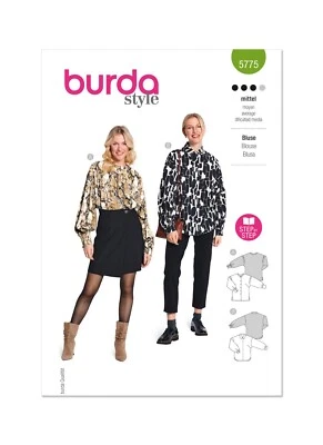 BURDA 5775 MISSES BLOUSES Sewing Pattern Sizes 10 - 22 SKILL: AVERAGE - Image 1 of 4