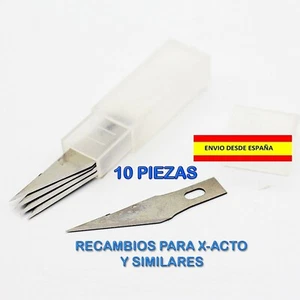 RECAMBIOS CUCHILLAS TIPO X-ACTO MANUALIDADES TALLAS GUBIAS 10 CUCHILLAS N� 11 - Imagen 1 de 1