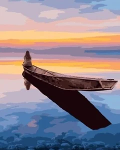 Paint By Numbers Adults Girl on Boat DIY Painting Kit 40x50CM Canvas - Picture 1 of 5