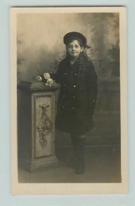 POSTCARD Young girl, studio portait, RPPC - Picture 1 of 2