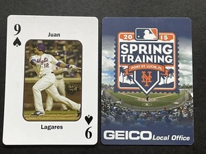 *SCARCE* JUAN LAGARES ~ 2015 NY Mets Spring Training Playing Card ~ 9 Spades - Picture 1 of 1