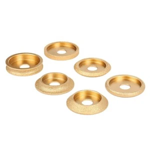 Ruota di rettifica diamantata brasata 75 mm diametro disco manuale ruota bordo semi-bullnose - Foto 1 di 43