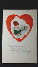 Vintage Valentine Post Card I WROTE A LITTLE LETTER TO SAY I LIKE YOU FINE Dutch