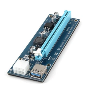 USB 3.0 Pcie PCI-E Express 1x auf 16x Extender Riserkarte Adapter Netzteil BTC Kabel - Bild 1 von 5