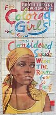 ORIGINAL 1976 " SUBWAY POSTER " "FOR COLORED GIRLS WHO HAVE CONSIDERED SUICIDE"