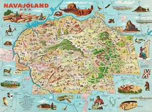 Bildkarte der Navajo-Nation in Arizona zur Feier der Identität der amerikanischen Ureinwohner - Bild 1 von 5