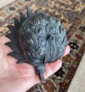 Beautiful Bronze Antique Chinese Censer Lid -Very Unique - Picture 1 of 13
