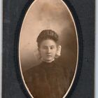ID'd c1900s Cute Edwardian Hair Young Lady Cabinet Card Photo Patty Landes 2E