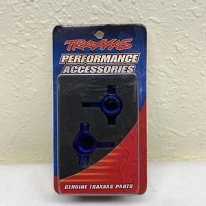 Traxxas 6837X Aluminum Steering Block Set Blue Brand New!! Stock #C8 - Picture 1 of 4