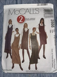 McCall's 2866 Sewing Pattern Misses 2 Hour Jumper 3 neck Variations SZ 18 20 22 - Picture 1 of 2