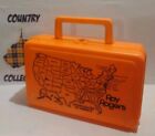 Roy Rogers USA VTG United States of America Case Box card pencil storage Orange