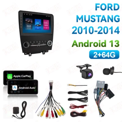 For Ford Mustang 2010-2014 Android13 Car Radio Stereo Carplay GPS 64G BT 10.1" Foto 1 de 4