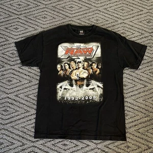 WWE Raw XV 15th Anniversary 1993-2008 Black T-Shirt Large John Cena The Rock - Picture 1 of 6