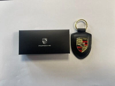 Portachiavi Porsche  IN PELLE NERO ,ORIGINALE Porsche CON SCATOLA - Immagine 1 di 4