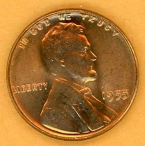 1955 LINCOLN WHEAT CENT BRILLIANT RED AS SEEN IN PHOTO - Picture 1 of 2