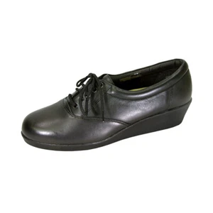 👟 24 HOUR COMFORT Helga Women's Wide Width Cushioned Leather Lace-Up Shoes 👟 - Picture 1 of 12
