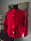 Pull vintage années 50 60 laine rouge cardigan 39" buste fabriqué en Italie