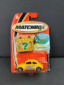 Matchbox 2005 Volkswagen Beetle Taxi #41 Yellow Diecast Car Treasure H1856 NEW - Picture 1 of 9