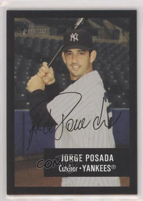 2003 Bowman Heritage Black Facsimile Signature Jorge Posada #1 - Image 1 of 2