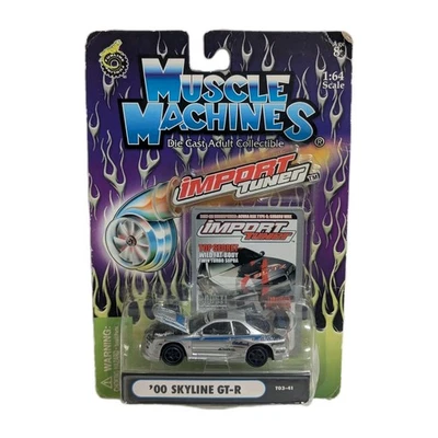 Muscle Machines Import Tuner 1/64 Scale T03-41 - 2000 Skyline GT-R Silver RARE - Image 1 of 4