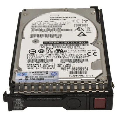 HP HDD 1.2 TB SAS Festplatte 2,5" 10K 6G 718159-002 718292-001 - Bild 1 von 4