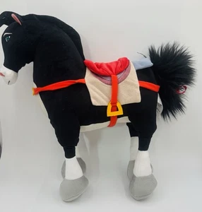 Disney Store Khan Mulans Pferd - Plüsch 16 Zoll groß schwarz mit rotem Sattel - Bild 1 von 7
