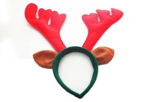 Cute Reindeer Antlers Headband. Christmas Xmas Hat FREE POSTAGE - Picture 1 of 2