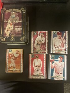 1995 Cooperstown Collection Metallic Impressions Babe Ruth Yankees Tin Set of 5