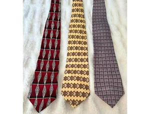 3 Designer Neck ties- SILK | Bill Blass, Kenneth Cole Reaction, Stafford - Picture 1 of 11