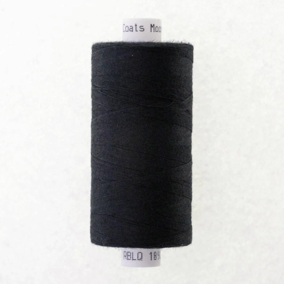 Fil à Coudre Moon en Polyester 915 Mètres : Noir - Mercerie Couture - Photo 1/1