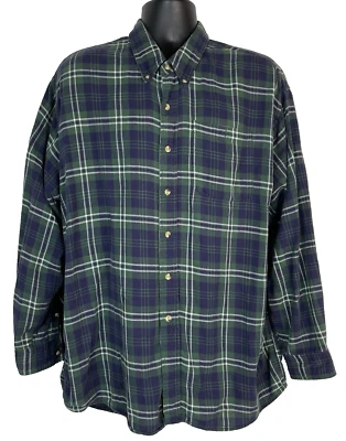 J.G. Hook Flannel Shirt Men's XL Green Purple Button Up Pocket Outdoor Hiking - Image 1 of 4